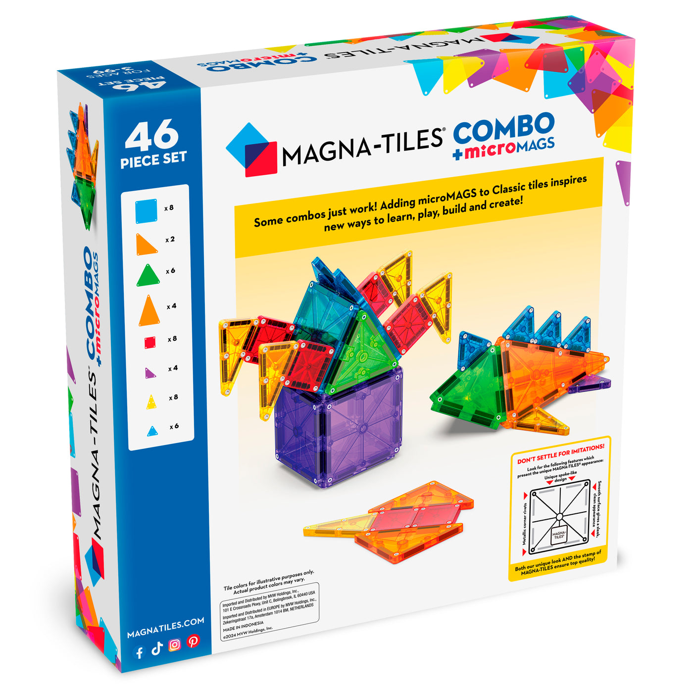 Magna-Tiles® Combo 46-Stück-Set