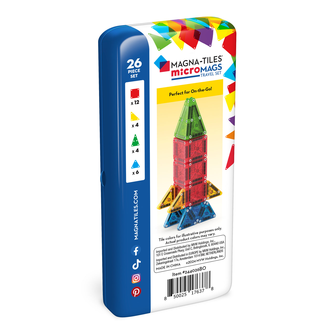 Magna-Tiles® Micro Mags Reise-Set 26-teiliges Set