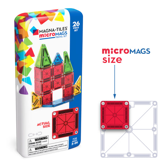 Magna-Tiles® Micro Mags Reise-Set 26-teiliges Set