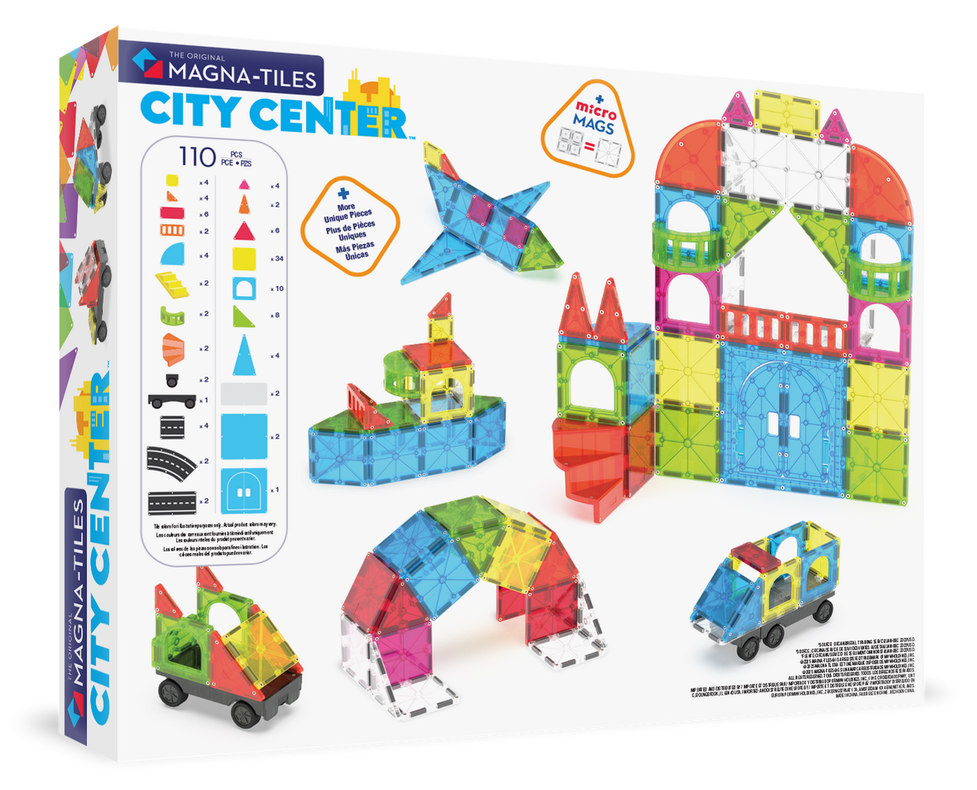MAGNA-TILES - City Center 110-Piece Set (NEW COLLECTION 2025)
