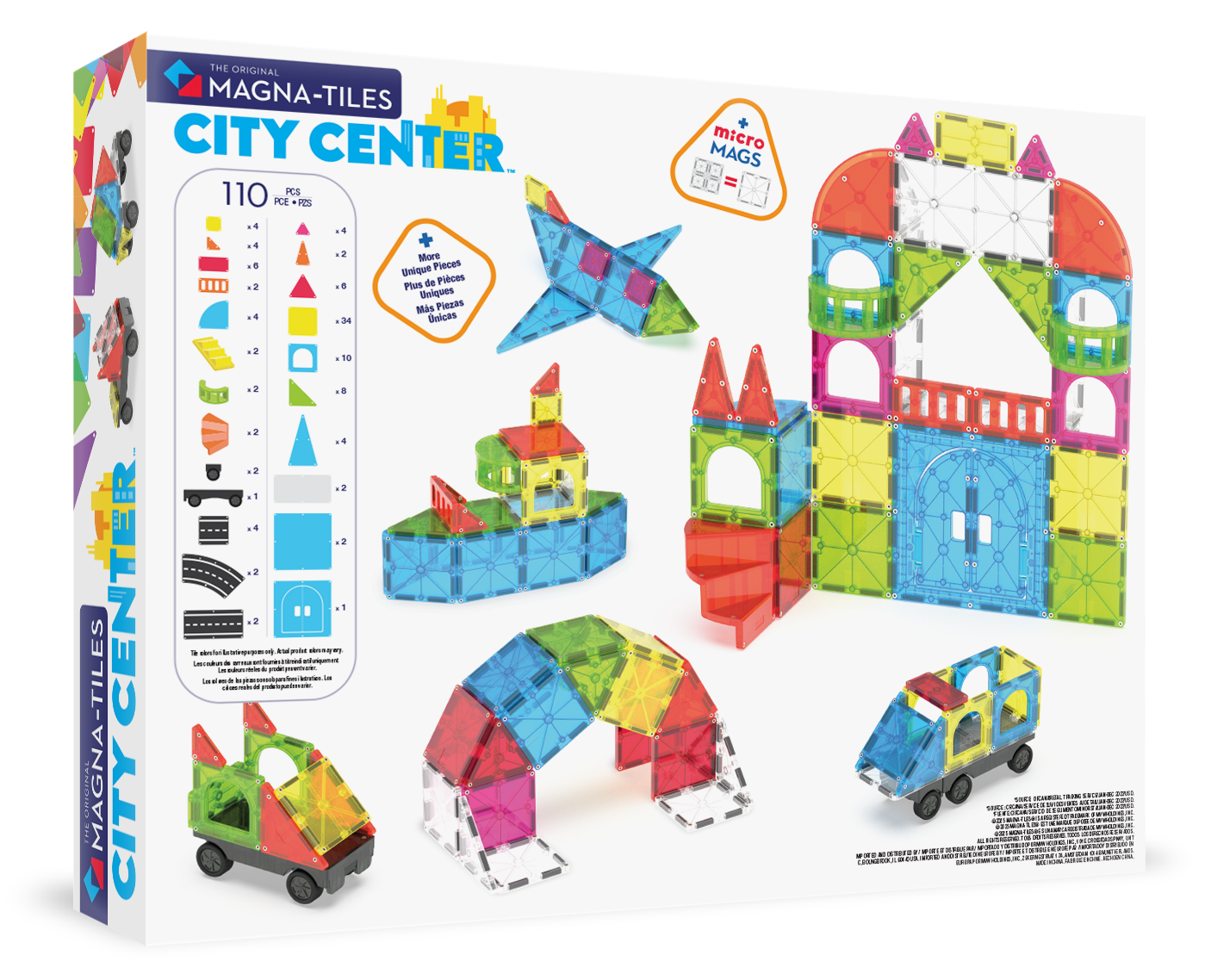 MAGNA-TILES - City Center 110-Piece Set (NEW COLLECTION 2025)