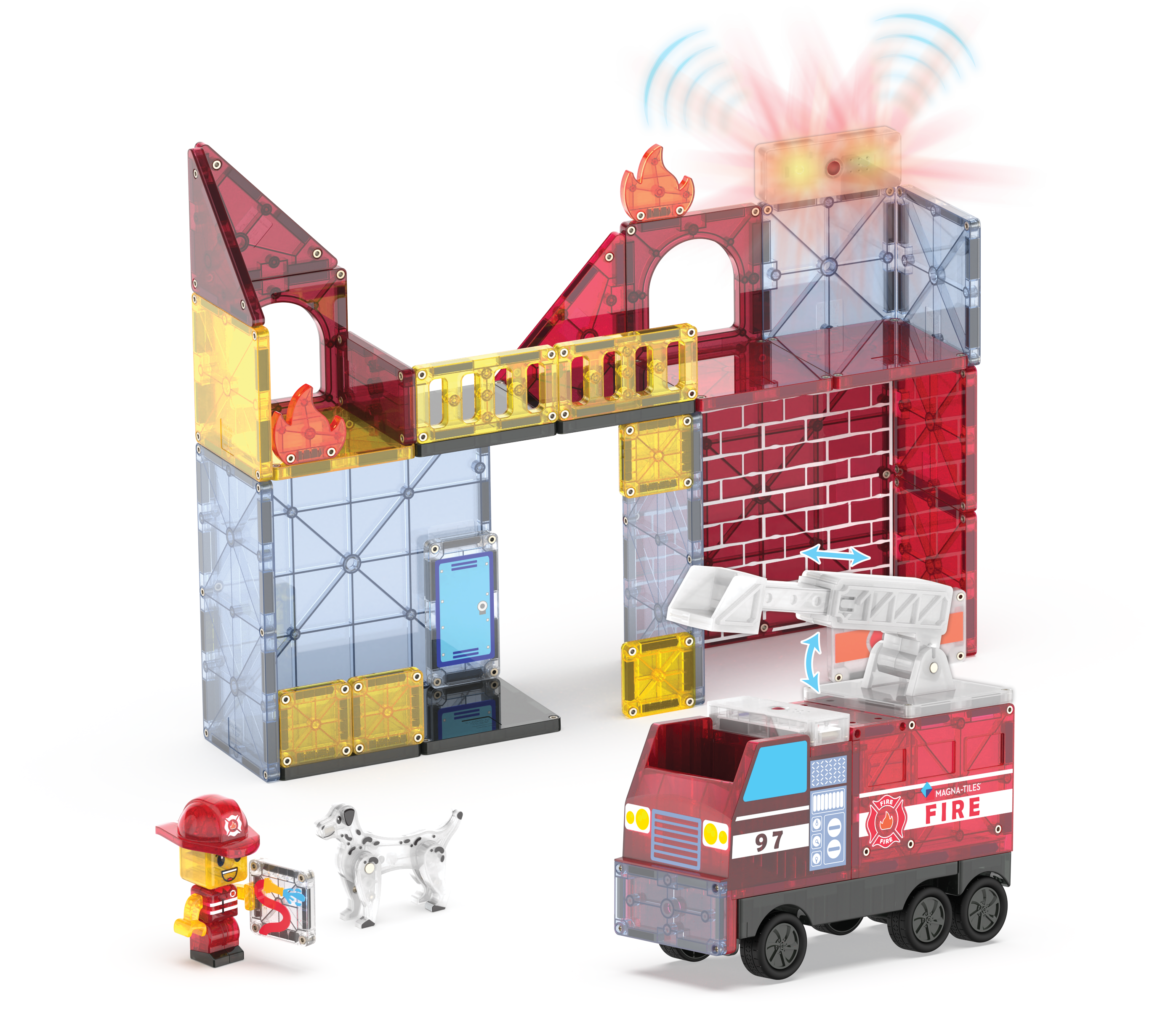 MAGNA-TILES - Fire Station 50-Piece Set (NEW COLLECTION 2025)