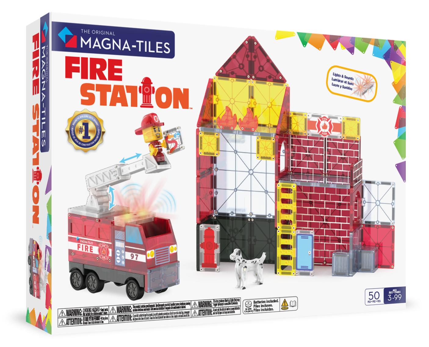 MAGNA-TILES - Fire Station 50-Piece Set (NEW COLLECTION 2025)