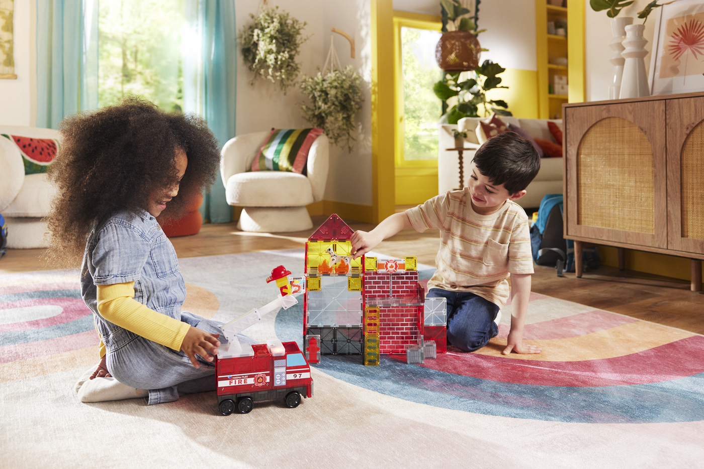 MAGNA-TILES - Fire Station 50-Piece Set (NEW COLLECTION 2025)