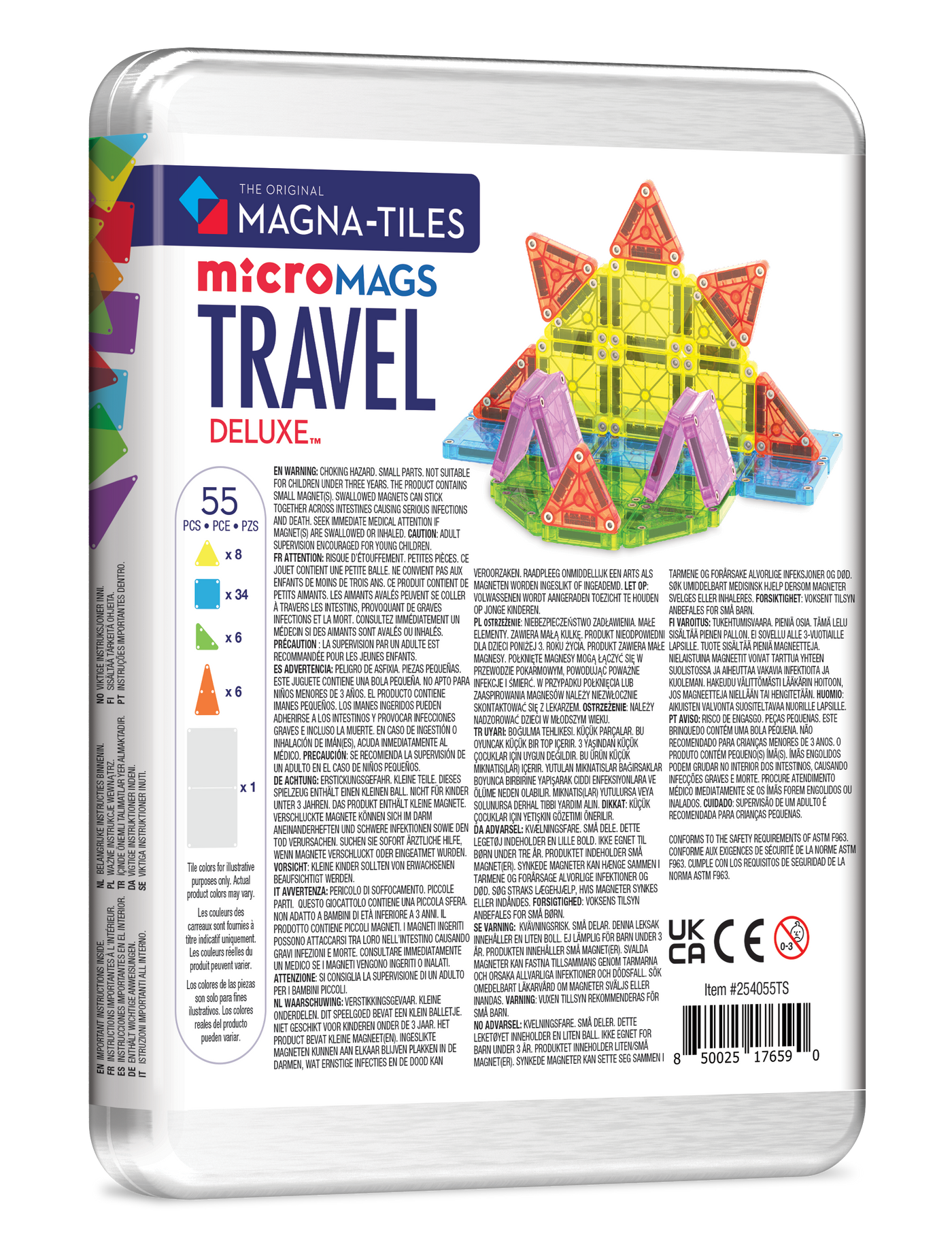 MAGNA-TILES - Travel Set Deluxe - 55 piece (NEW COLLECTION 2025)