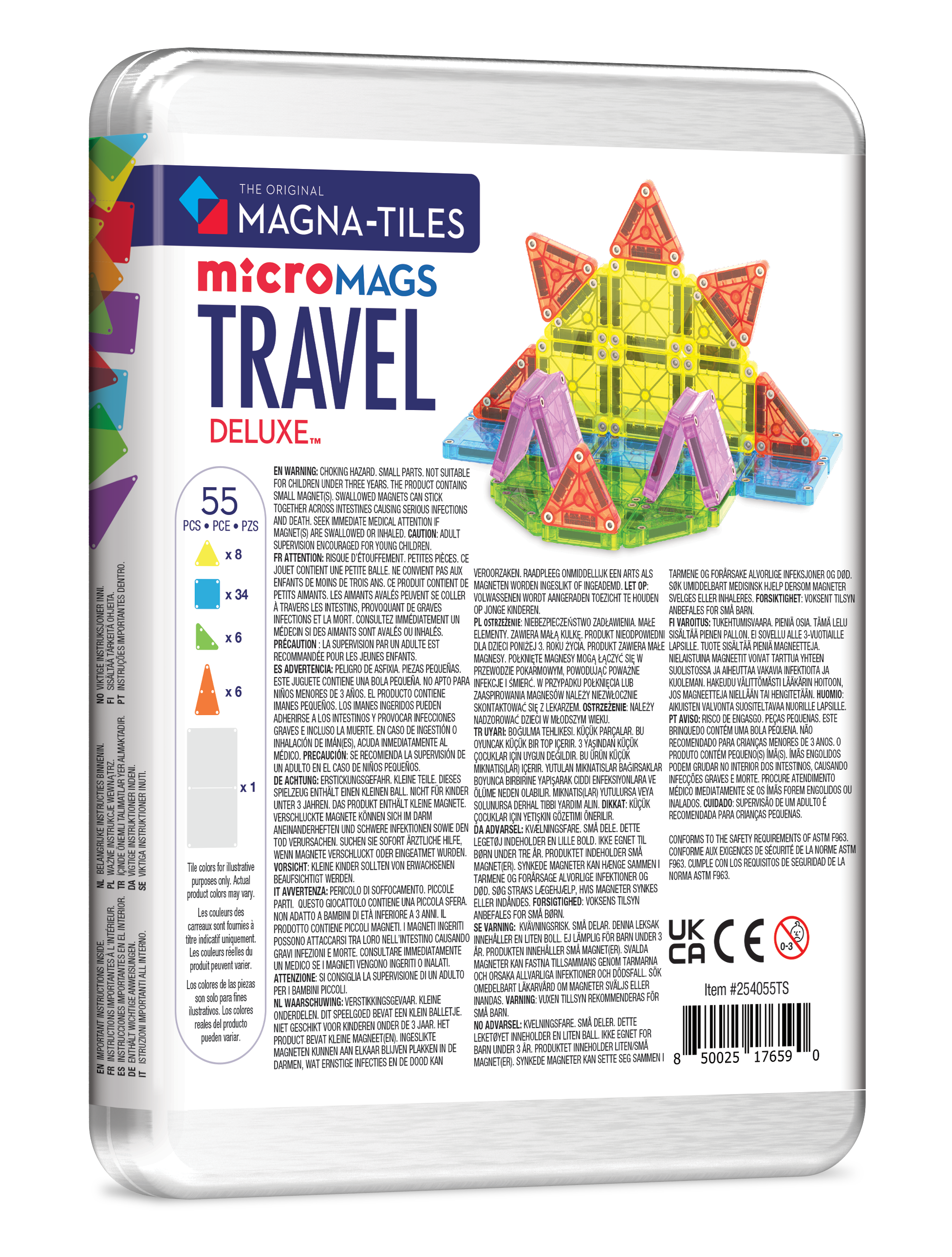 MAGNA-TILES - Travel Set Deluxe - 55 piece (NEW COLLECTION 2025)