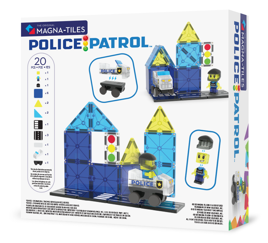 MAGNA-TILES - Police Station 20-Piece Set (NEW COLLECTION 2025)