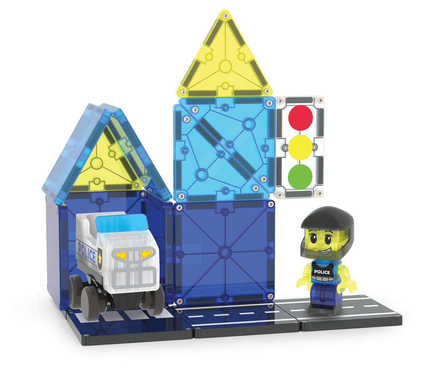 MAGNA-TILES - Police Station 20-Piece Set (NEW COLLECTION 2025)