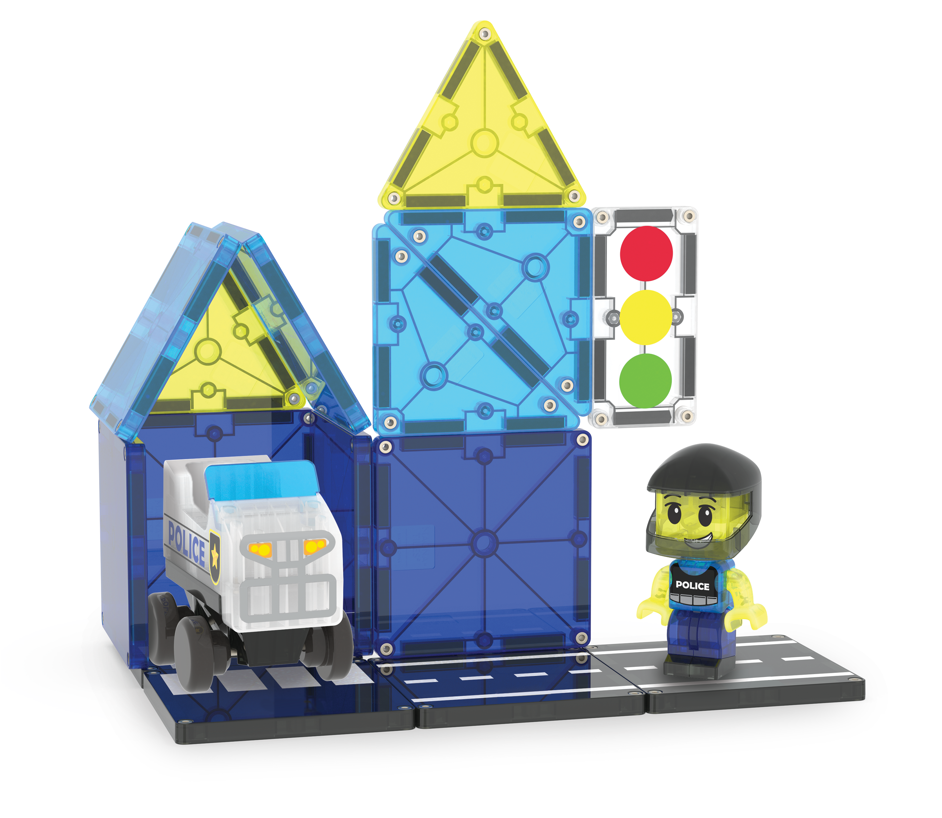MAGNA-TILES - Police Station 20-Piece Set (NEW COLLECTION 2025)