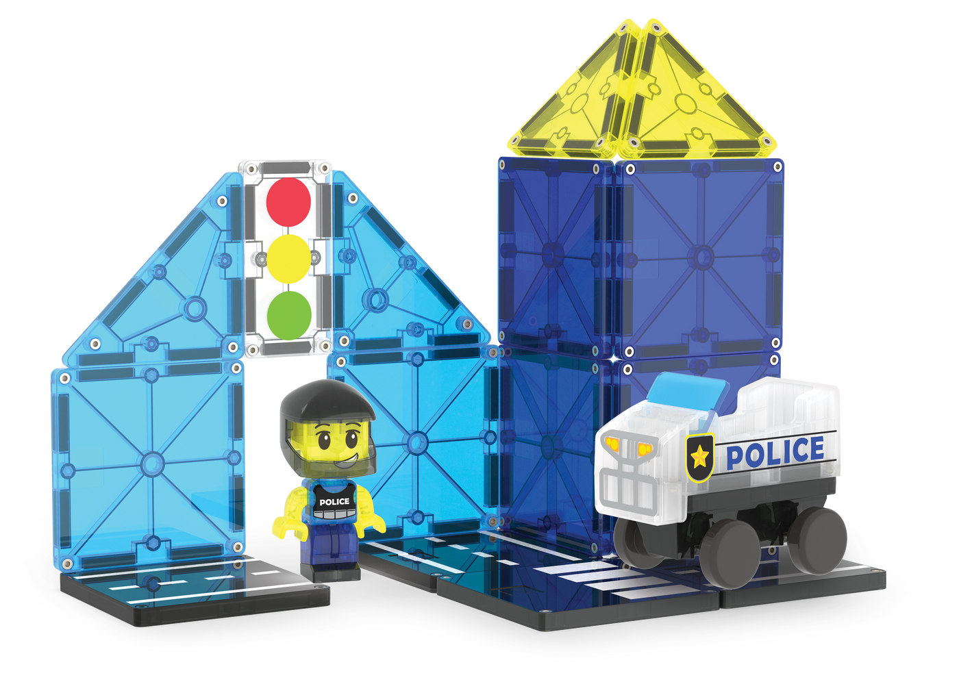 MAGNA-TILES - Police Station 20-Piece Set (NEW COLLECTION 2025)