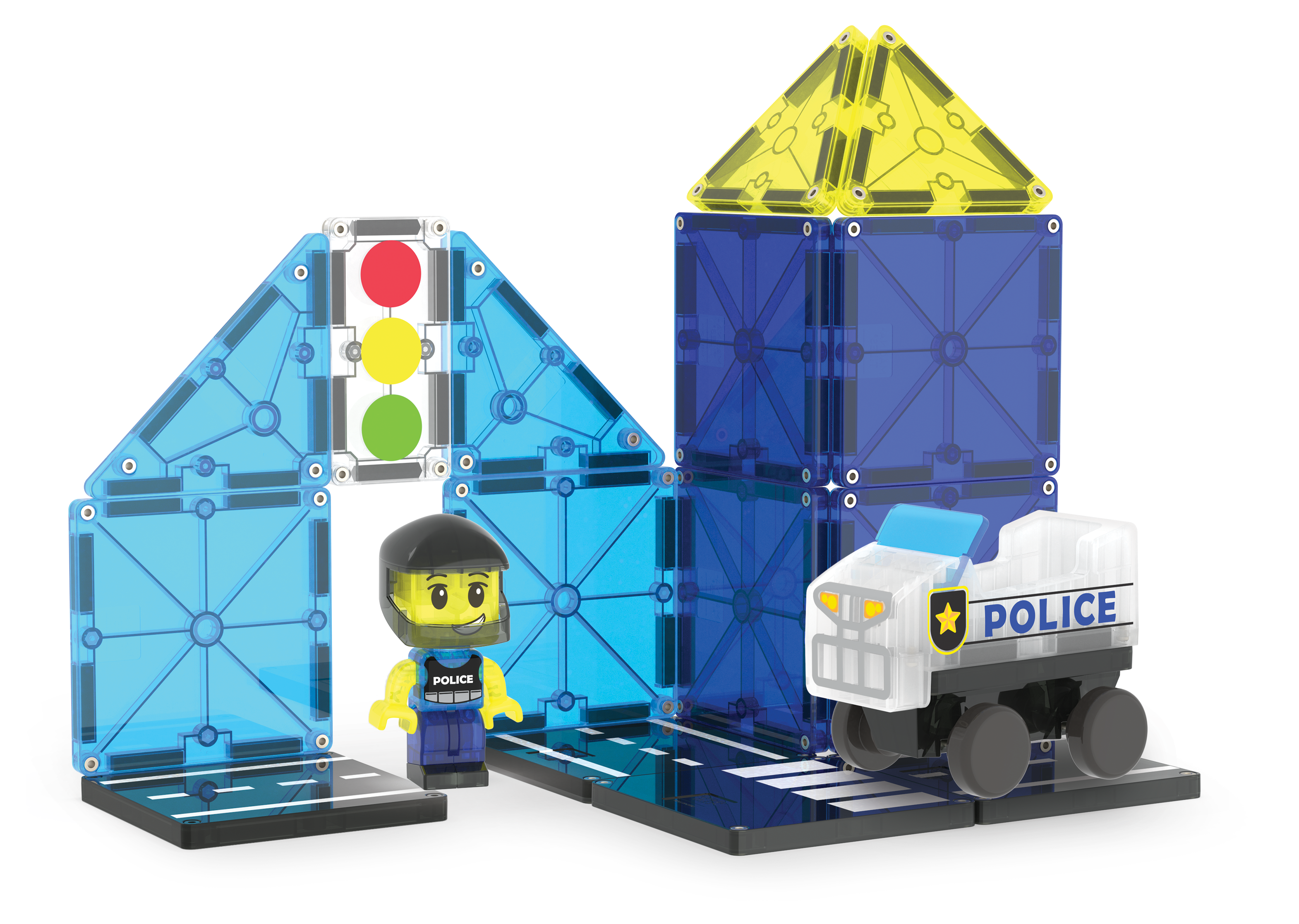 MAGNA-TILES - Police Station 20-Piece Set (NEW COLLECTION 2025)