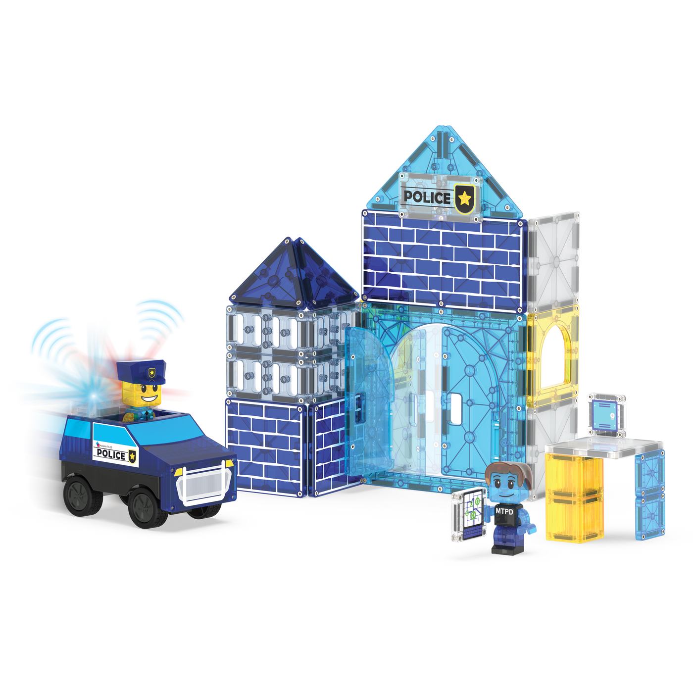 MAGNA-TILES - Police Station 35-Piece Set (NEW COLLECTION 2025)
