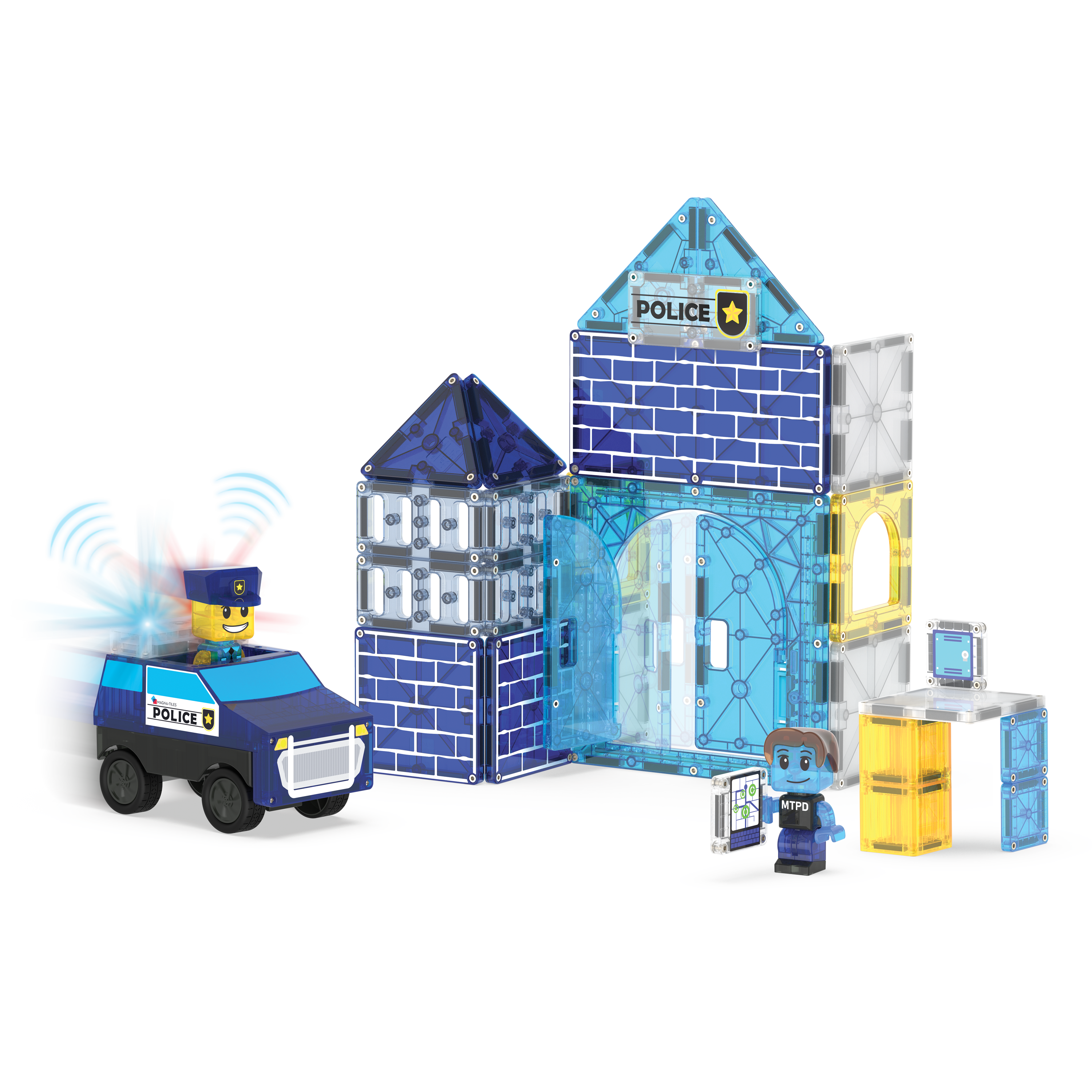 MAGNA-TILES - Police Station 35-Piece Set (NEW COLLECTION 2025)