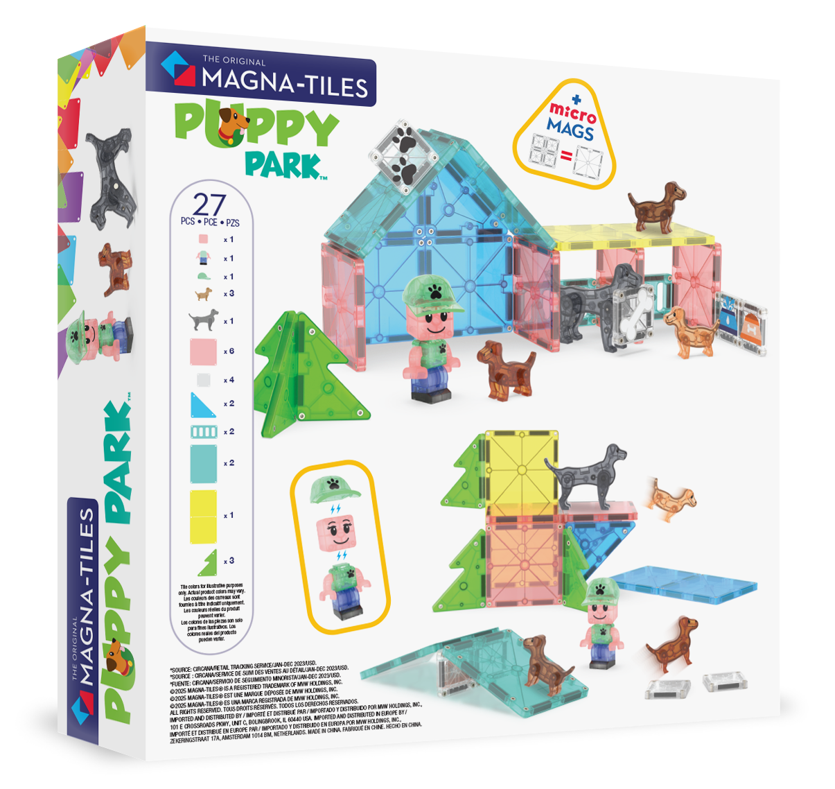 MAGNA-TILES - Puppy Park 27-Piece Set (NEW COLLECTION 2025)