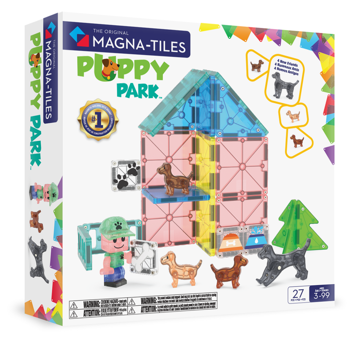 MAGNA-TILES - Puppy Park 27-Piece Set (NEW COLLECTION 2025)