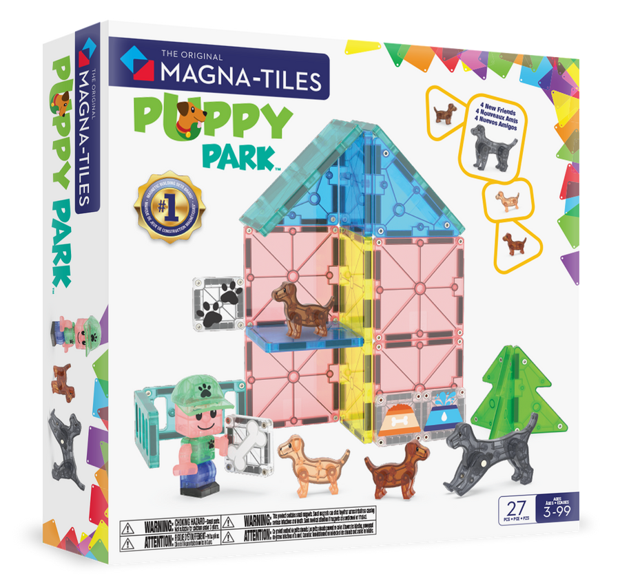 MAGNA-TILES - Puppy Park 27-Piece Set (NEW COLLECTION 2025)