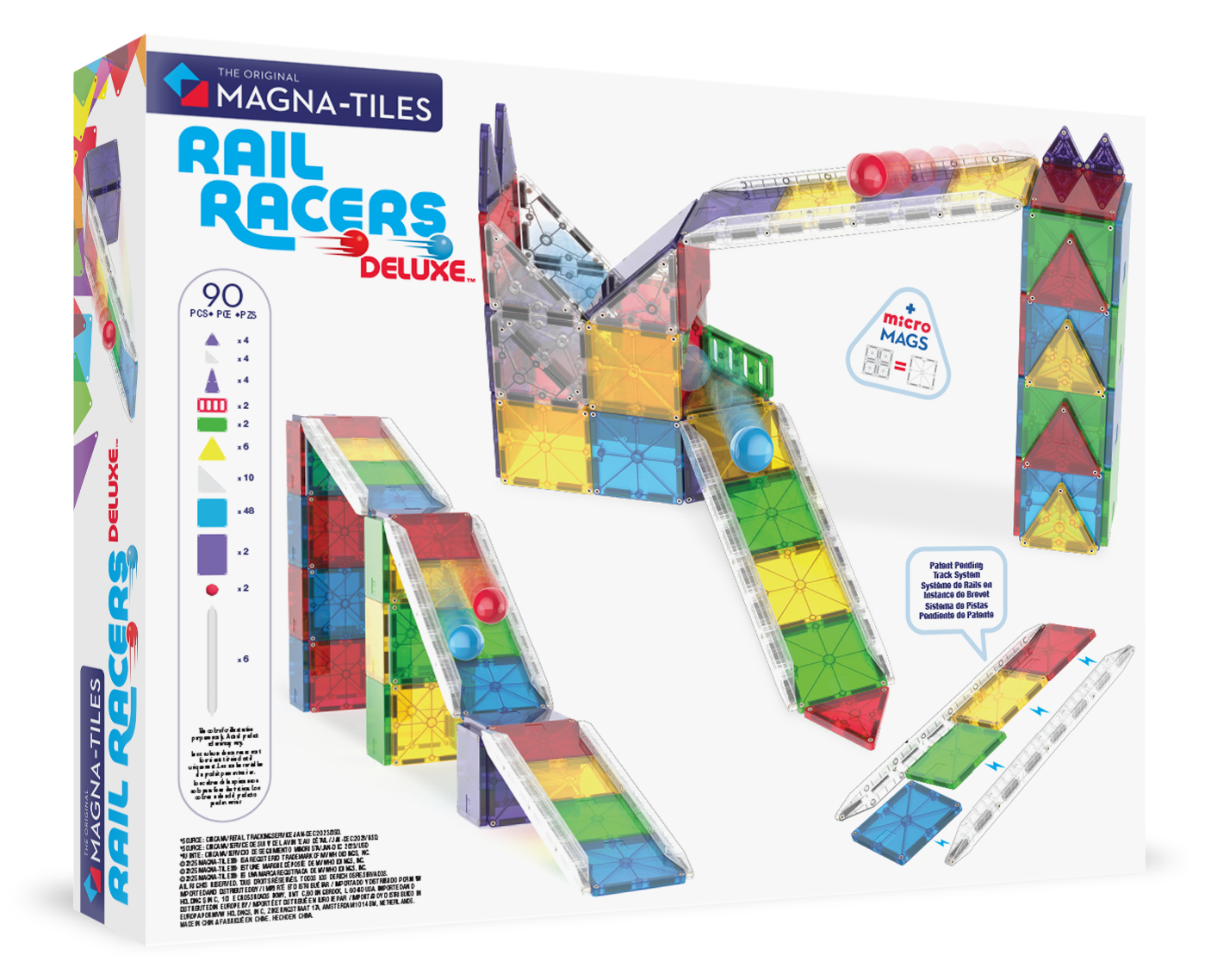 MAGNA-TILES - Rail Racers Deluxe 90-Piece Set (NEW COLLECTION 2025)
