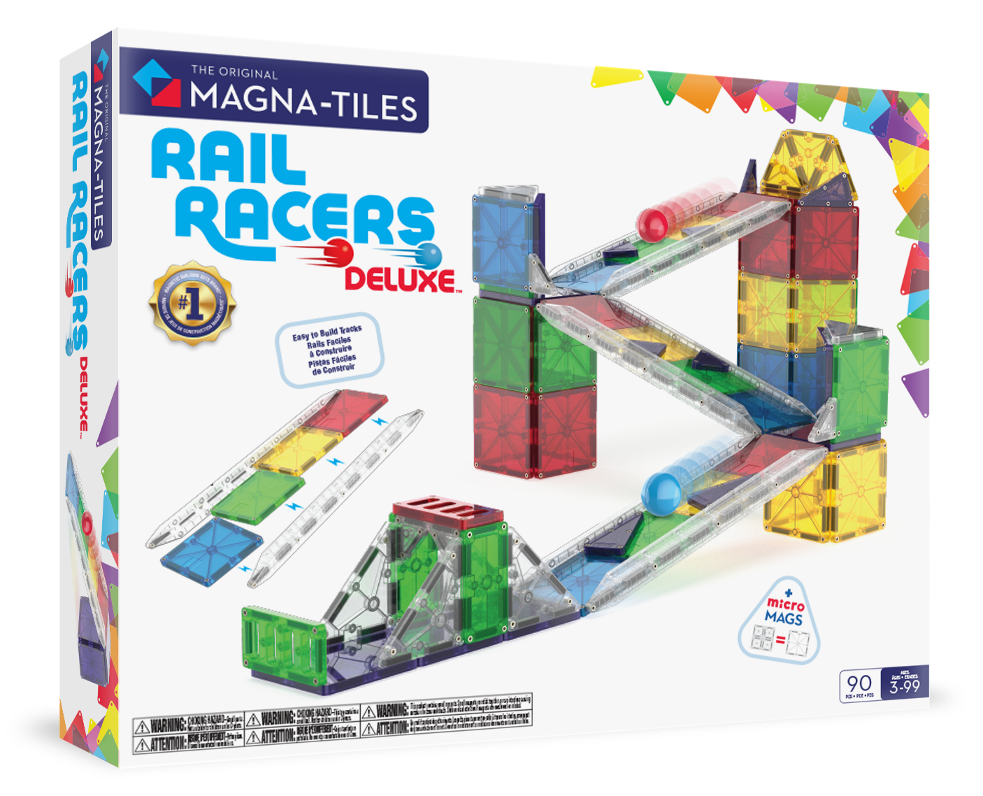 MAGNA-TILES - Rail Racers Deluxe 90-Piece Set (NEW COLLECTION 2025)
