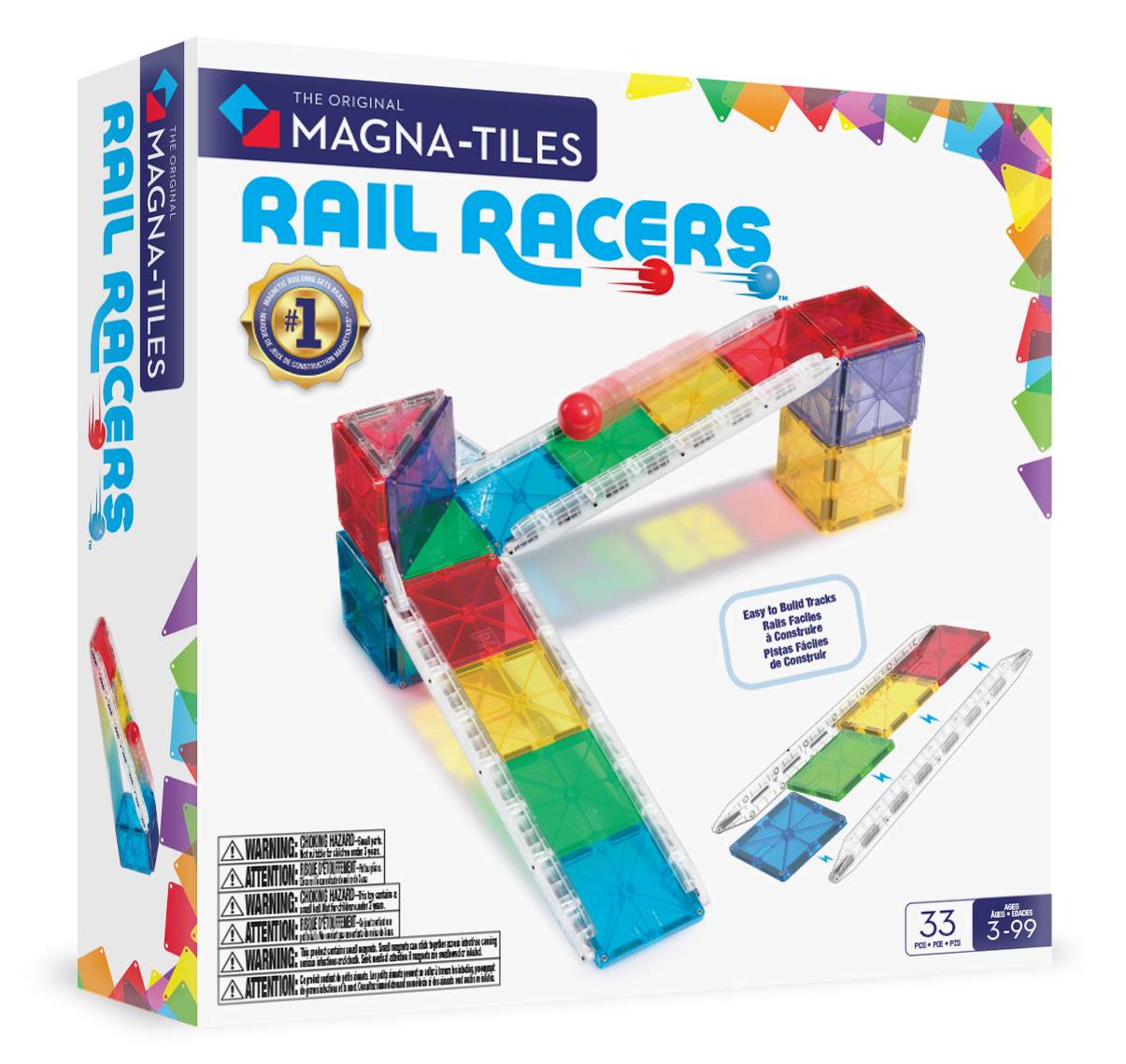 MAGNA-TILES - Rail Racers 33-Piece Set (NEW COLLECTION 2025)