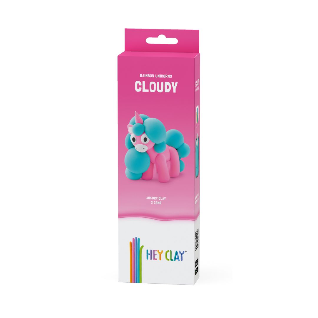 30138 Hey Clay - Regenbogen Einhorn - bewölkte 3 Dosen