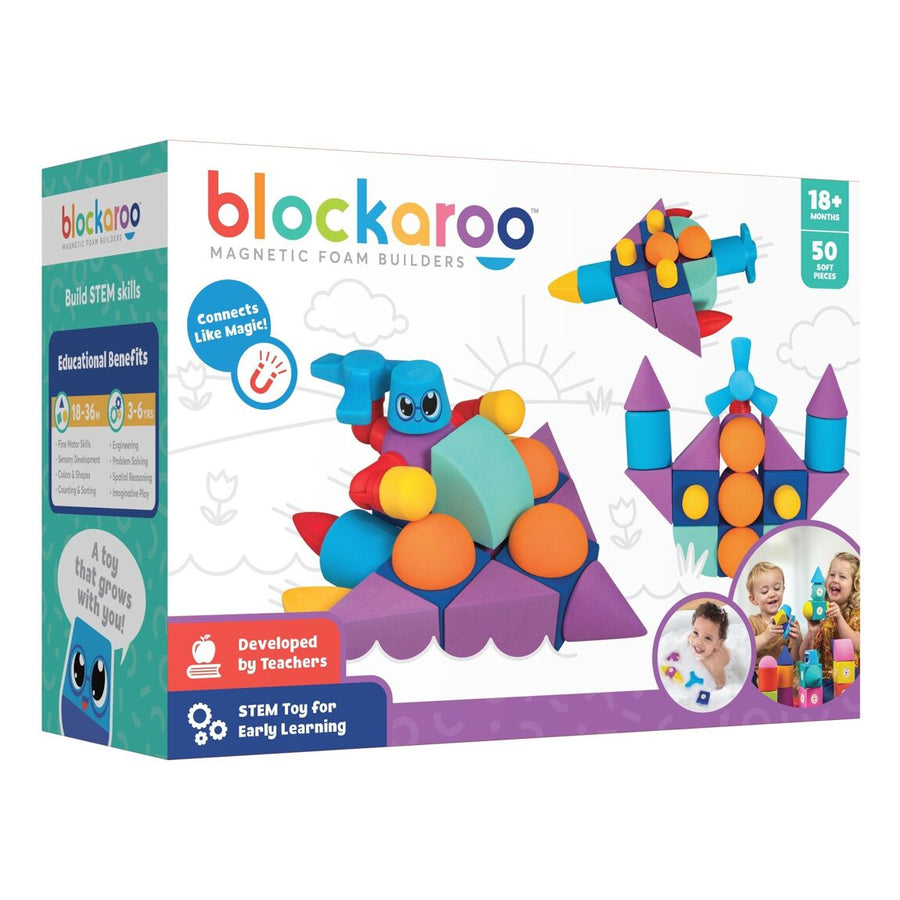 Blockaroo - Builders Box - 50 Jumbo magnetische bouw blokken