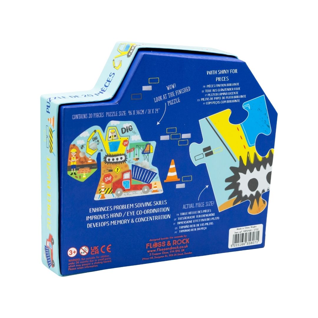 45P6468 - Floss&Rock - Construction 20 stuks Jigsaw Puzzlw