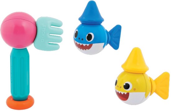 Stick-O - Baby Shark Family Set - 17 stuks