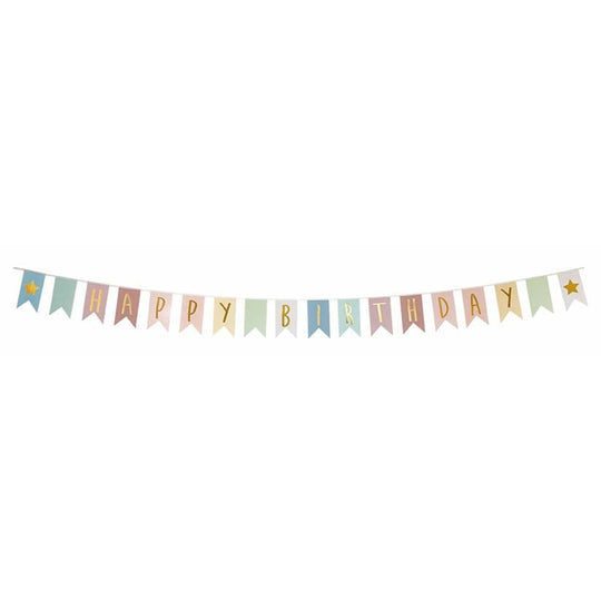 A3216 Jabadabado - Flagge Line Happy Birthday - Multi Color