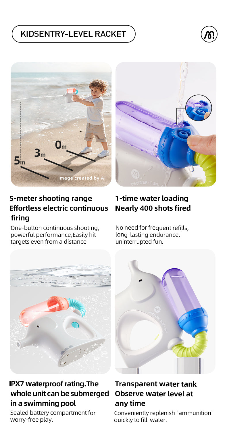 Mideer - Squirt Olifant waterpistool - Bubble Blue