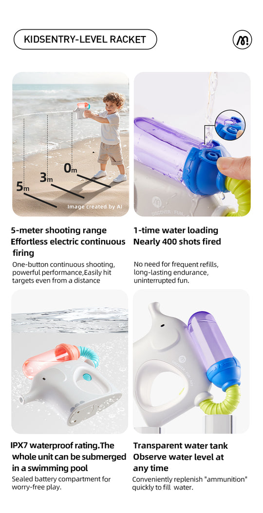 Mideer - Squirt Olifant waterpistool - Bubble Blue