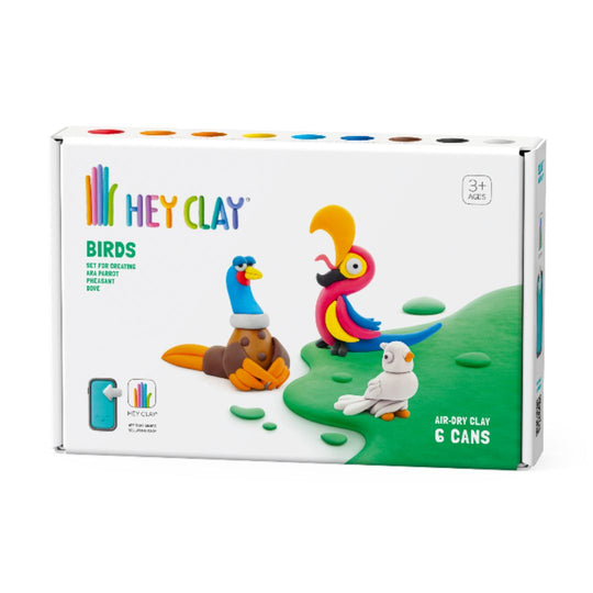 60025 Heyclay - Vögel: Fasan, Ara Papagei, Taube - 6 Dosen