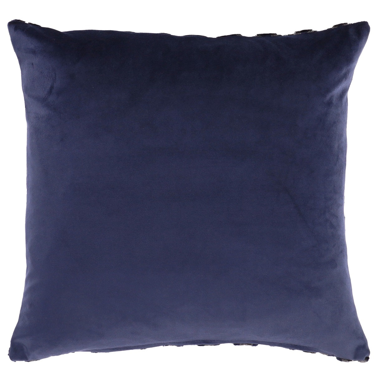 CuddleNest - Velvet kussen blauw - zigzag