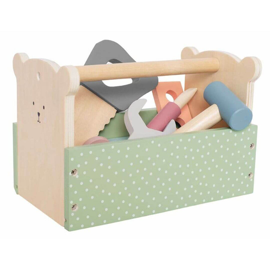 Jabadabado teddy toolbox, perfect for little ones to explore imaginative play with tools.
