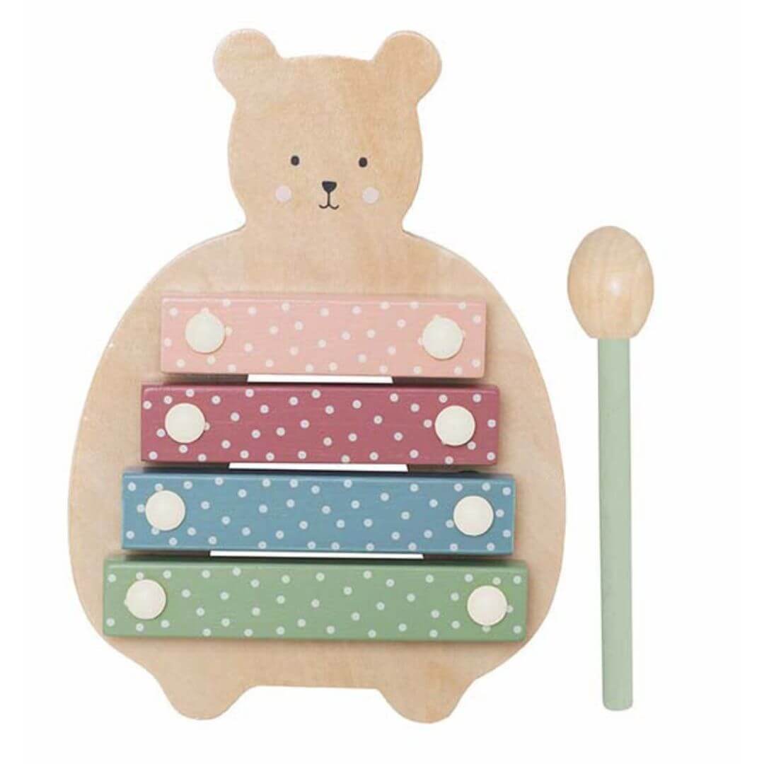 Jabadabado teddy xylophone, perfect for introducing toddlers to music and sound.
