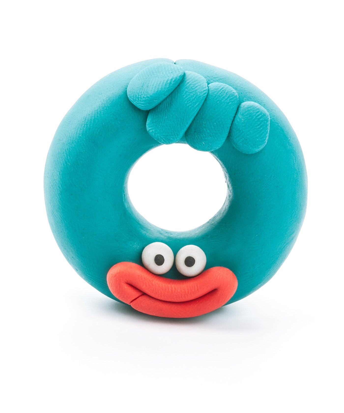 Donut monster clay toy