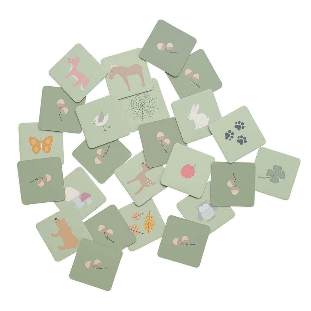 Engaging forest-themed memory game by Jabadabado, great for improving memory skills.
