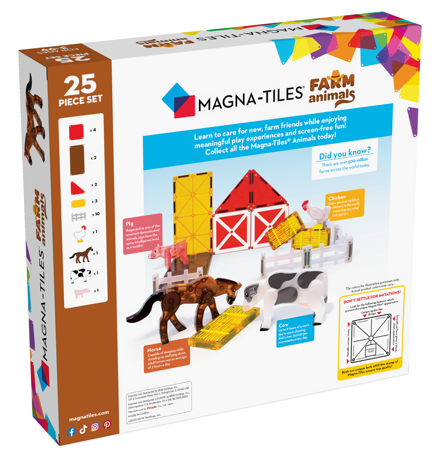 MAGNA-TILES® Nutztiere 25 Stück