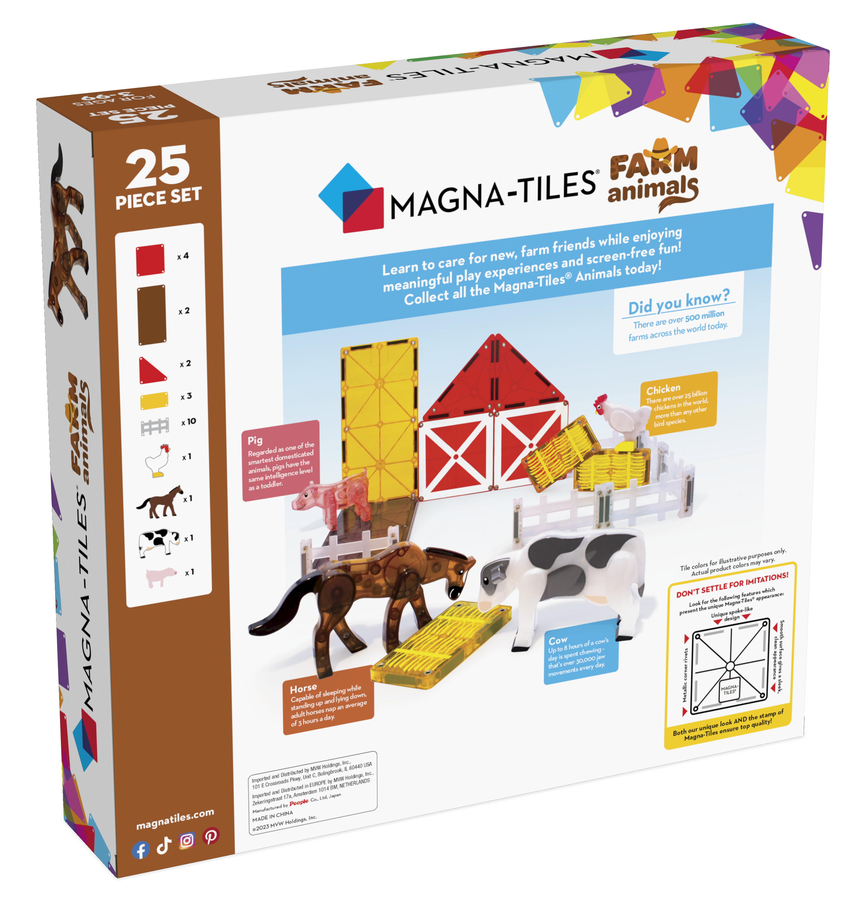 MAGNA-TILES® Nutztiere 25 Stück