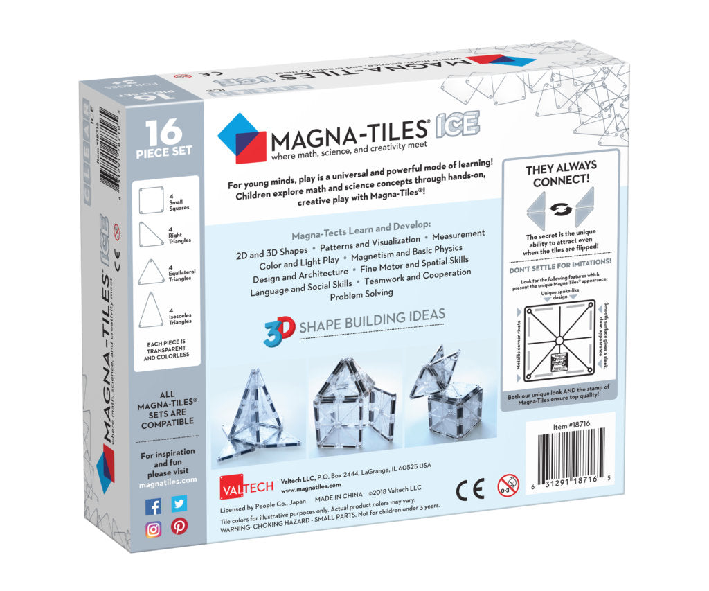 Magna-Tiles® ICE 16-Tiefe-Set