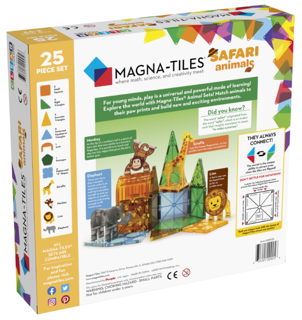 MAGNA-TILES® Safari Animals 25 Piece Set