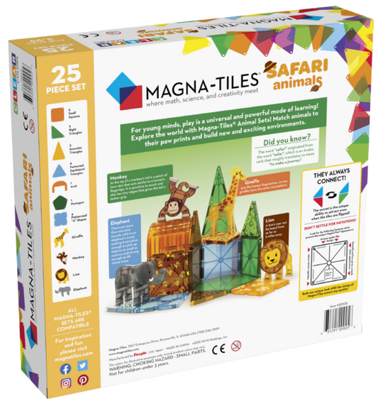 Magna-Tiles® Safari Tiere 25 Stück Set