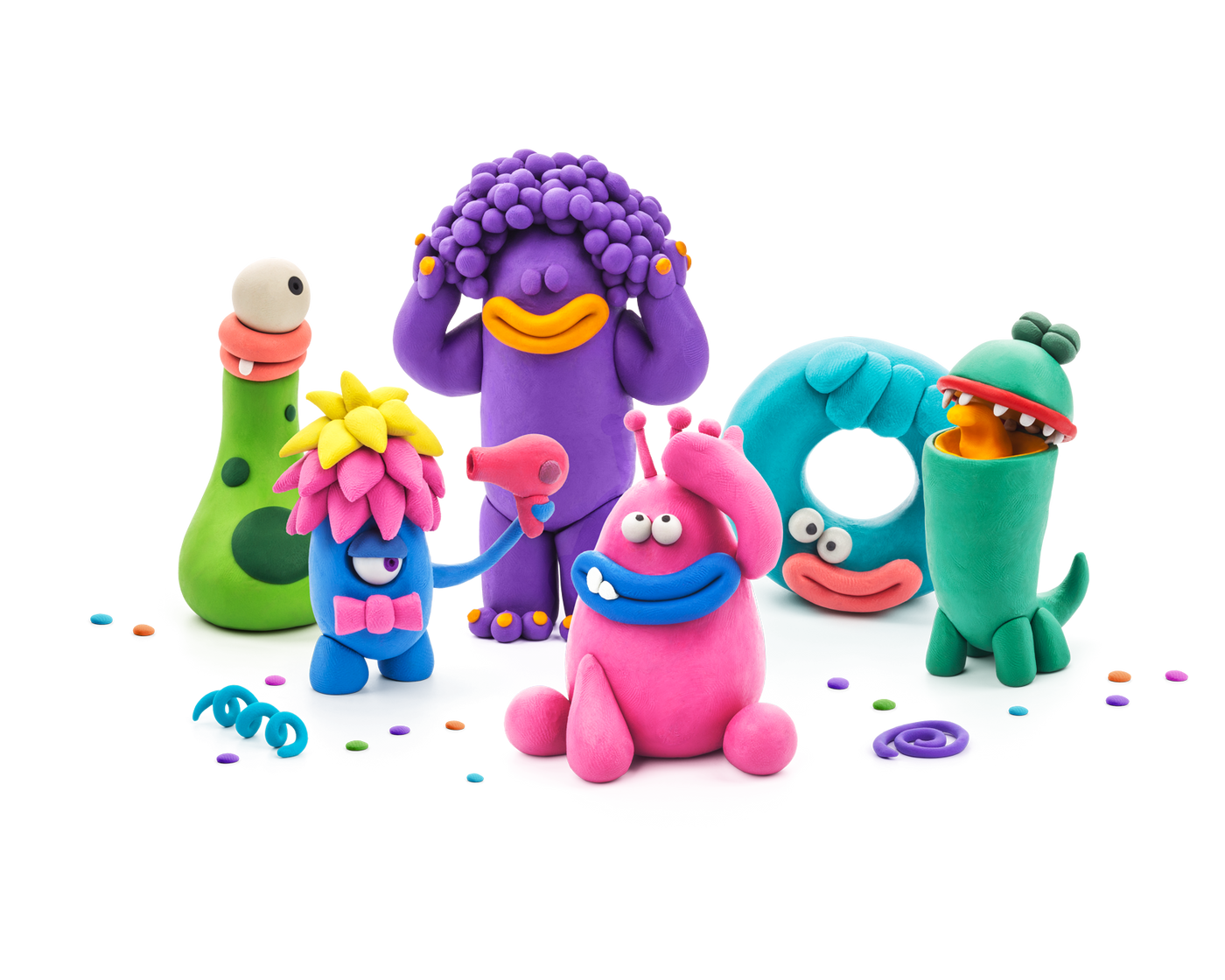 monster clay toys set