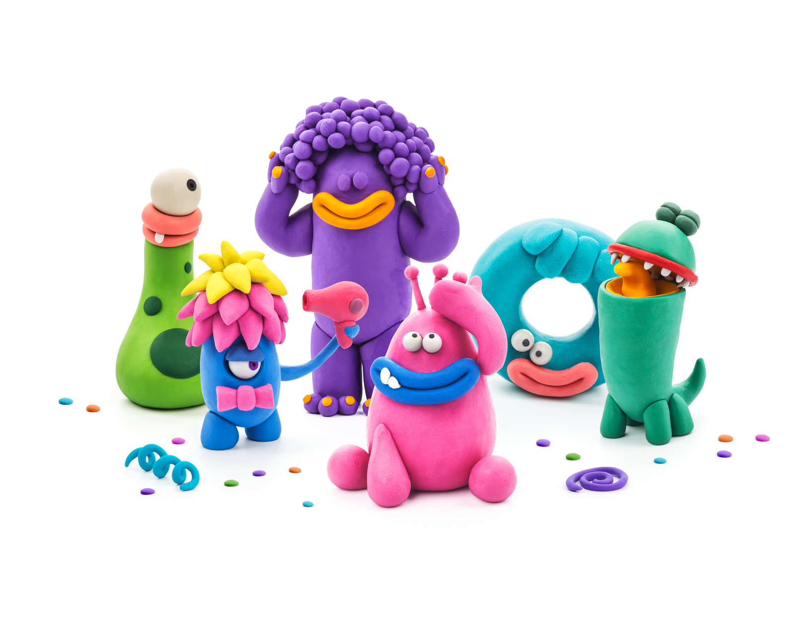 monster clay toys set