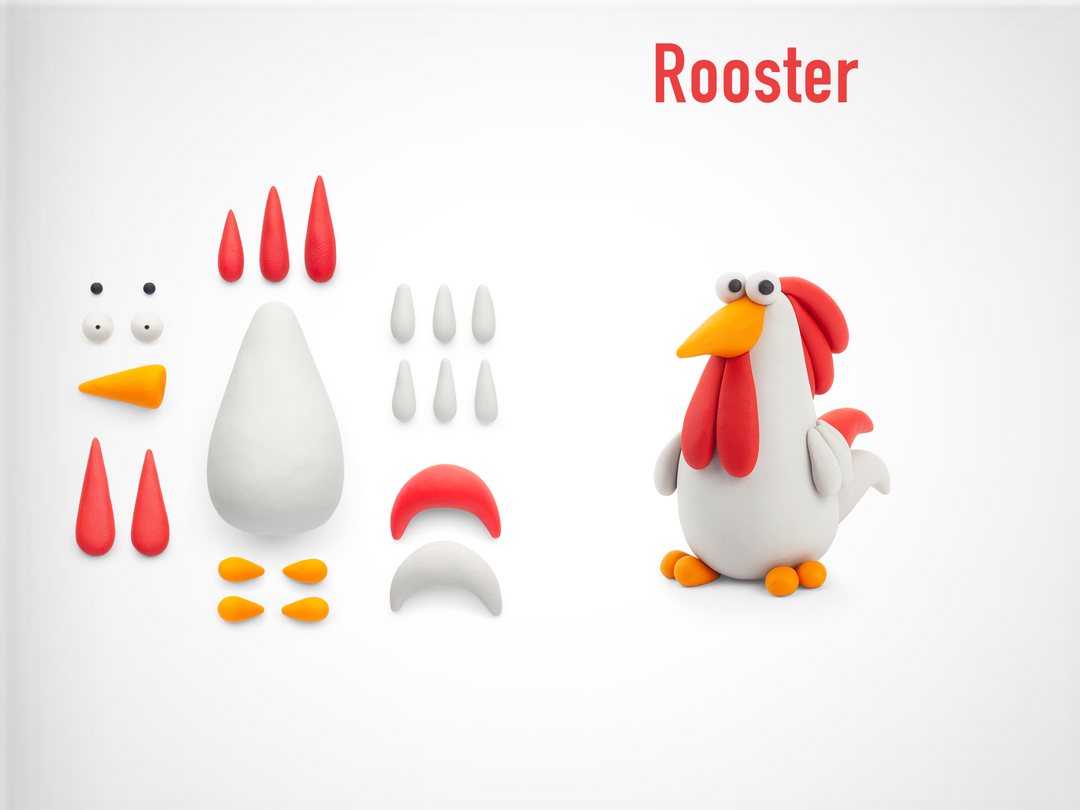 Heyclay - Rooster- 3 Dosen