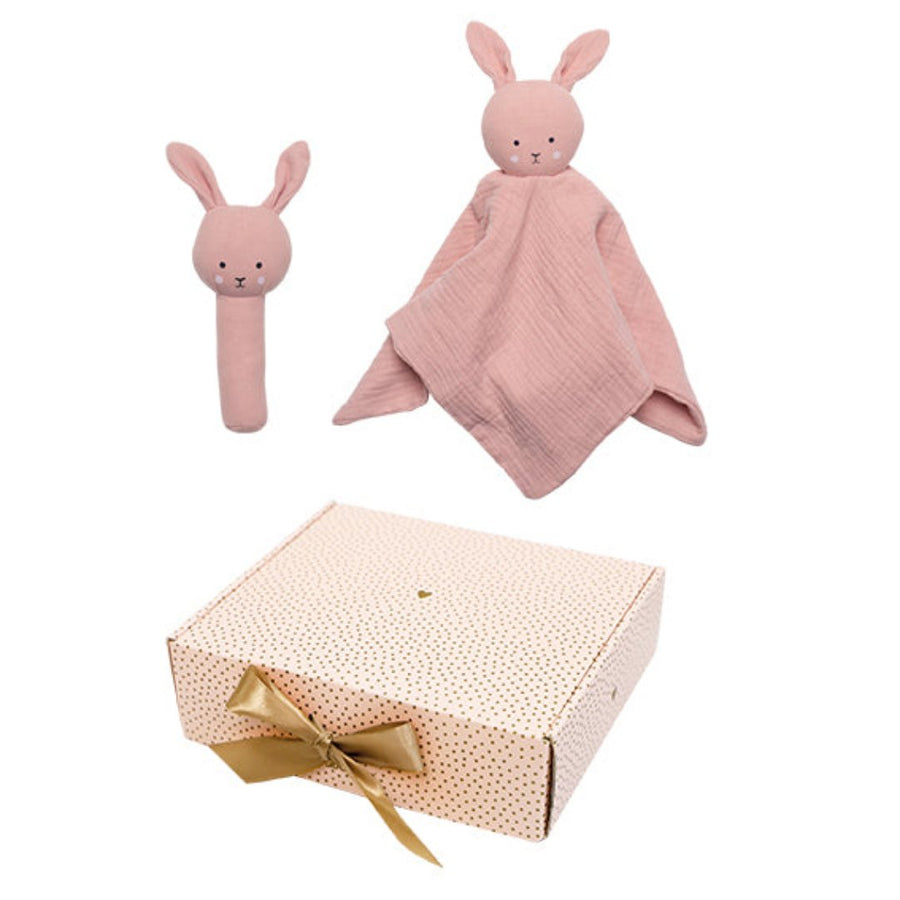 S1025 Jabadabado - Baby cadeau set met rammelaar - roze