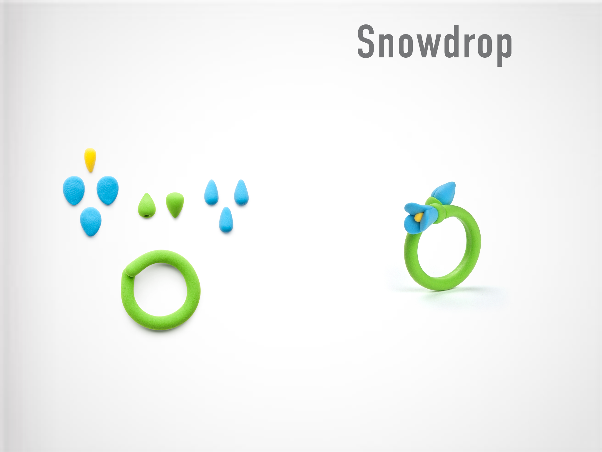 snow drop ring