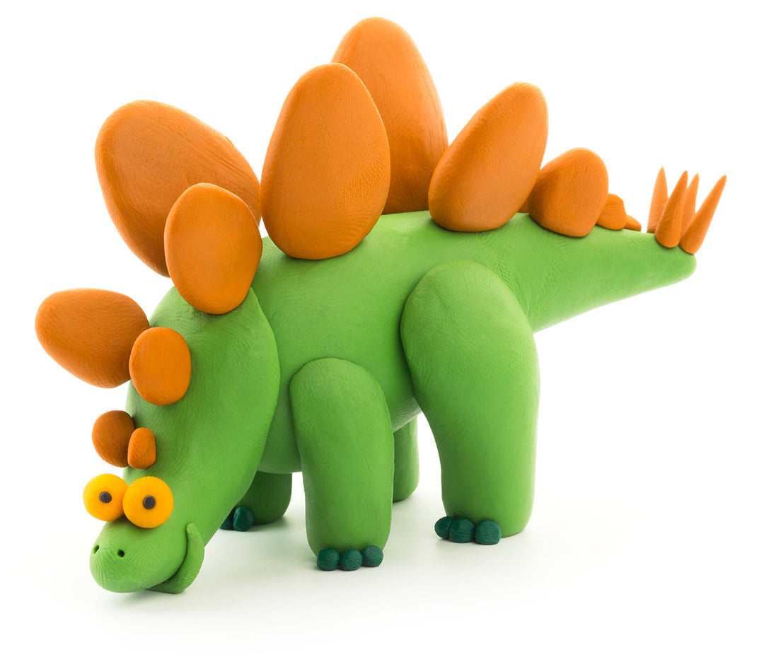 60032 HeyClay - Dinos: Dinos: Stegosaurus, Pachycephalosaurus, Brachiosaurus - 6 cans