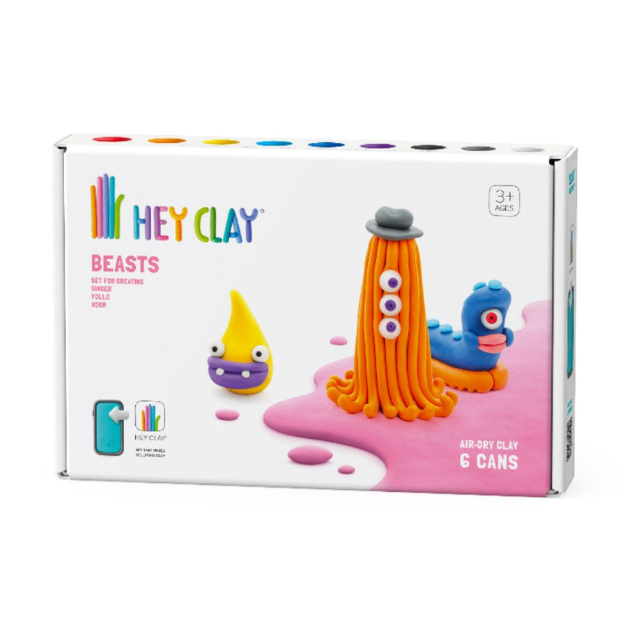 60042 Hey Clay - 6 Dosen - Bestien: Wurm, Ingwer, Drop