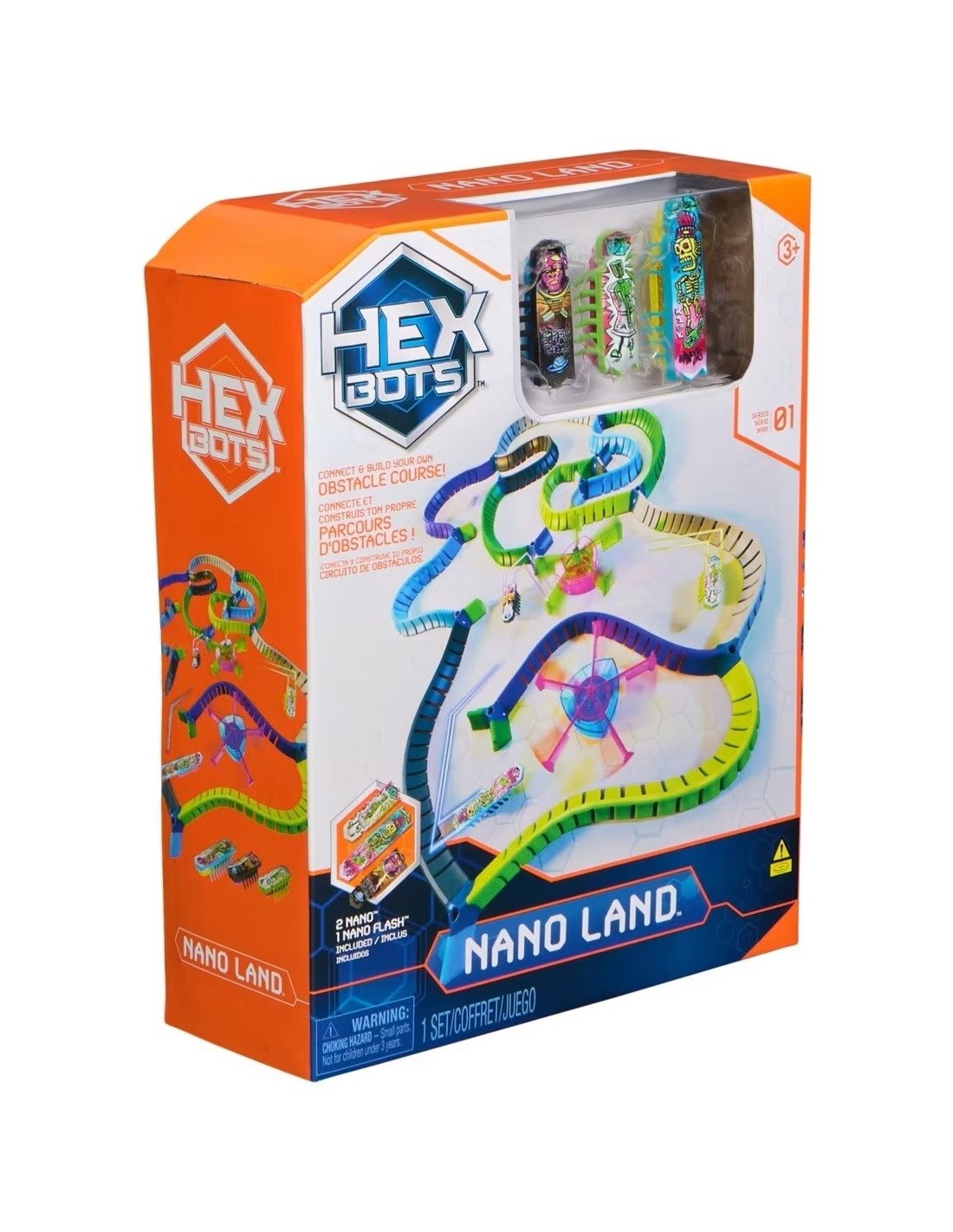 HexBots - HexBugs - NanoLand set -3 Nano Bots met LED-verlichting!